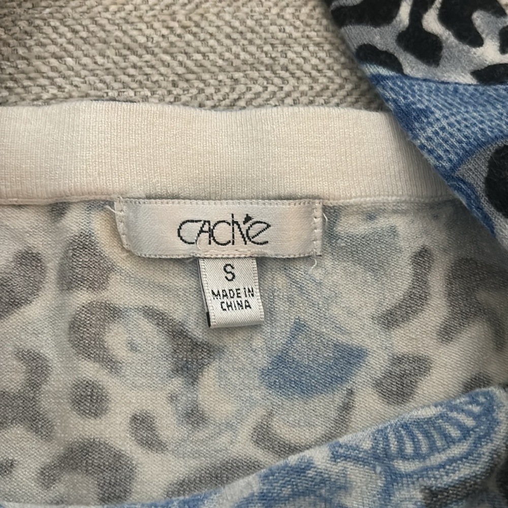 Cache - Halter Blue And Black Patterned - image 2